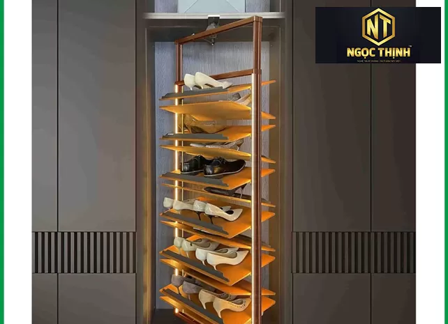 KỆ ĐỰNG GIẦY DÉP KẾT HỢP LED CAO CẤP TẠI Tam Phước